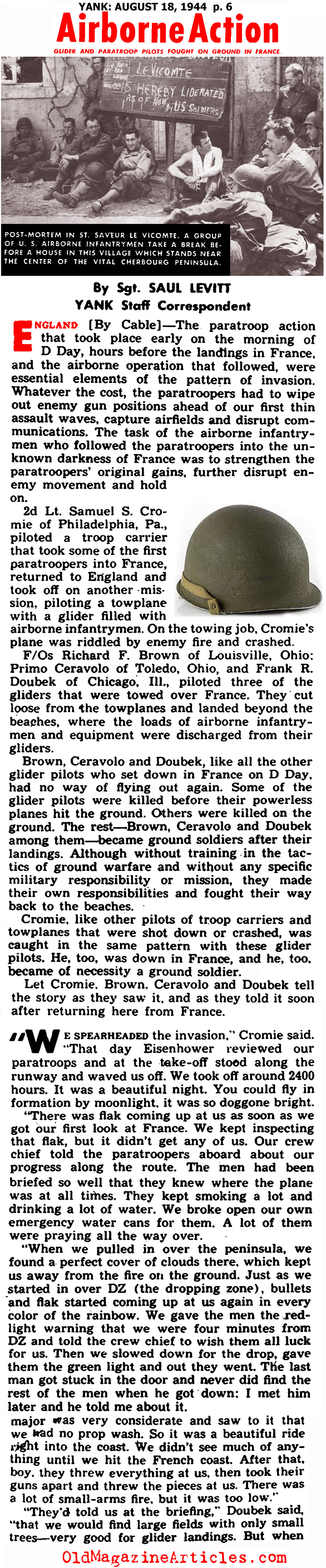 Four Glider Pilots on D-Day (Yank Magazine, 1944)